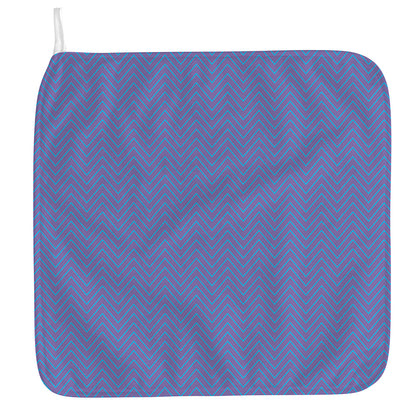 Blue And Purple Zigzag Pattern Print Hand Towel
