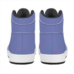 Blue And Purple Zigzag Pattern Print High Top Leather Sneakers