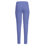 Blue And Purple Zigzag Pattern Print High-Waisted Pocket Leggings