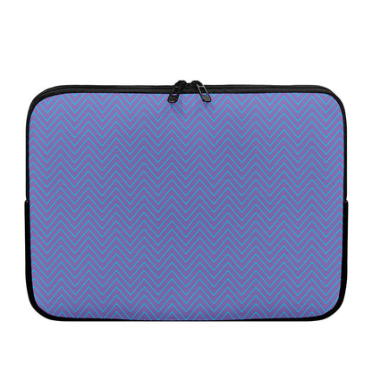 Blue And Purple Zigzag Pattern Print Laptop Sleeve