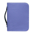 Blue And Purple Zigzag Pattern Print Leather Bible Cover