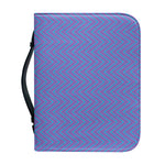 Blue And Purple Zigzag Pattern Print Leather Bible Cover