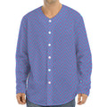 Blue And Purple Zigzag Pattern Print Long Sleeve Baseball Jersey