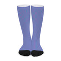 Blue And Purple Zigzag Pattern Print Long Socks