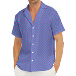 Blue And Purple Zigzag Pattern Print Men's Deep V-Neck Shirt
