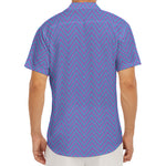 Blue And Purple Zigzag Pattern Print Men's Deep V-Neck Shirt