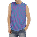 Blue And Purple Zigzag Pattern Print Men's Fitness Tank Top
