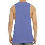 Blue And Purple Zigzag Pattern Print Men's Muscle Tank Top