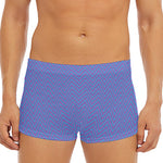 Blue And Purple Zigzag Pattern Print Men's Short Boxer Briefs