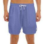 Blue And Purple Zigzag Pattern Print Men's Split Running Shorts