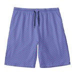 Blue And Purple Zigzag Pattern Print Men's Swim Trunks
