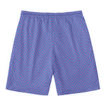 Blue And Purple Zigzag Pattern Print Men's Swim Trunks
