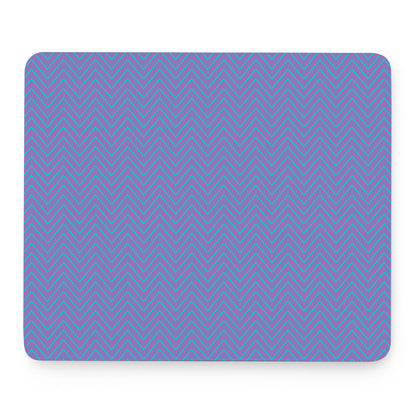 Blue And Purple Zigzag Pattern Print Mouse Pad