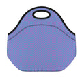 Blue And Purple Zigzag Pattern Print Neoprene Lunch Bag