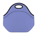 Blue And Purple Zigzag Pattern Print Neoprene Lunch Bag