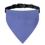 Blue And Purple Zigzag Pattern Print Over The Collar Dog Bandana
