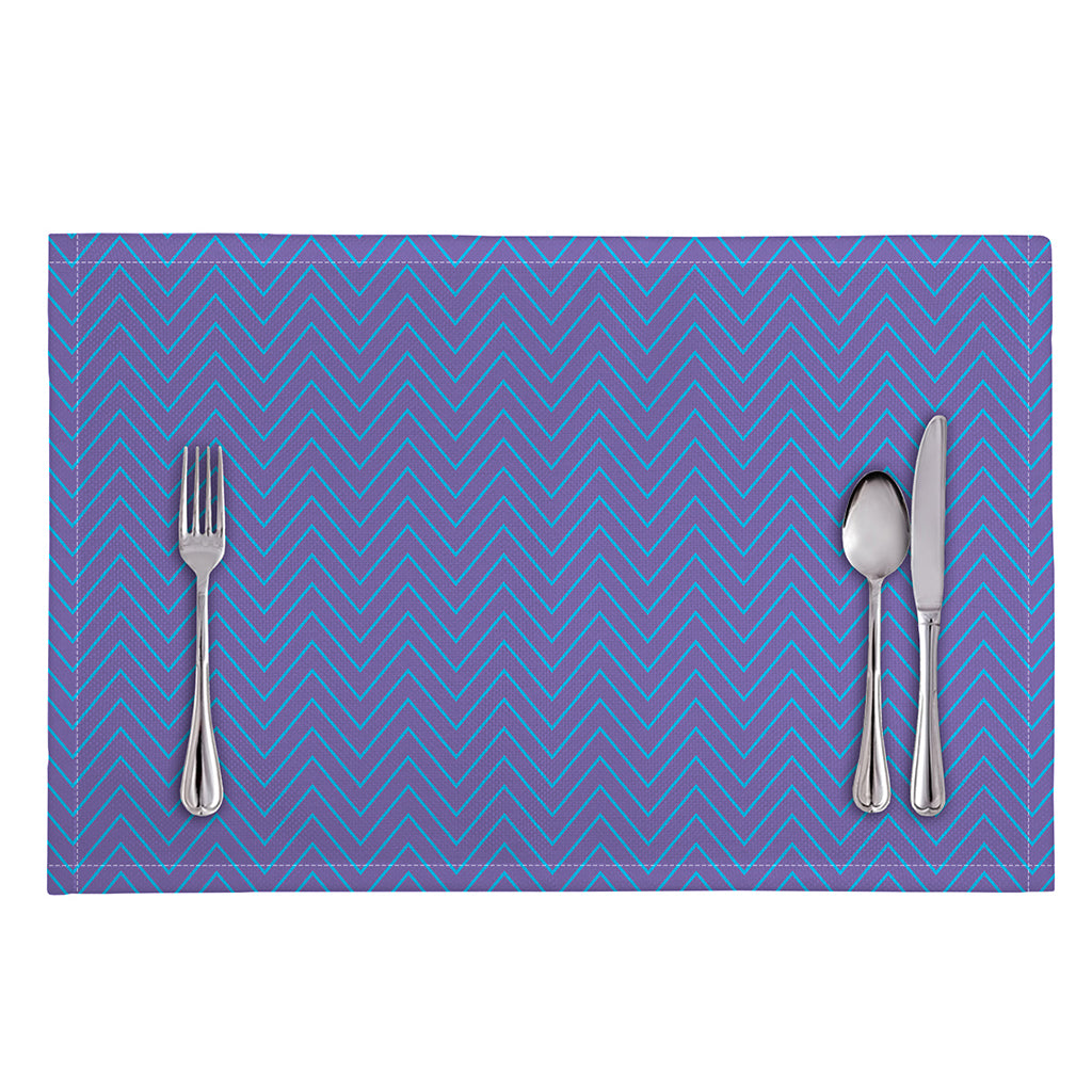 Blue And Purple Zigzag Pattern Print Placemat