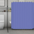 Blue And Purple Zigzag Pattern Print Polyester Shower Curtain