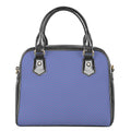 Blue And Purple Zigzag Pattern Print Shoulder Handbag