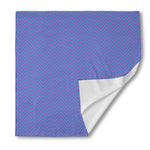 Blue And Purple Zigzag Pattern Print Silk Bandana