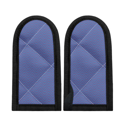 Blue And Purple Zigzag Pattern Print Skillet Handle Cover