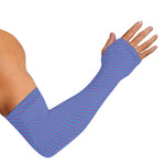 Blue And Purple Zigzag Pattern Print Sun Protection Arm Sleeves