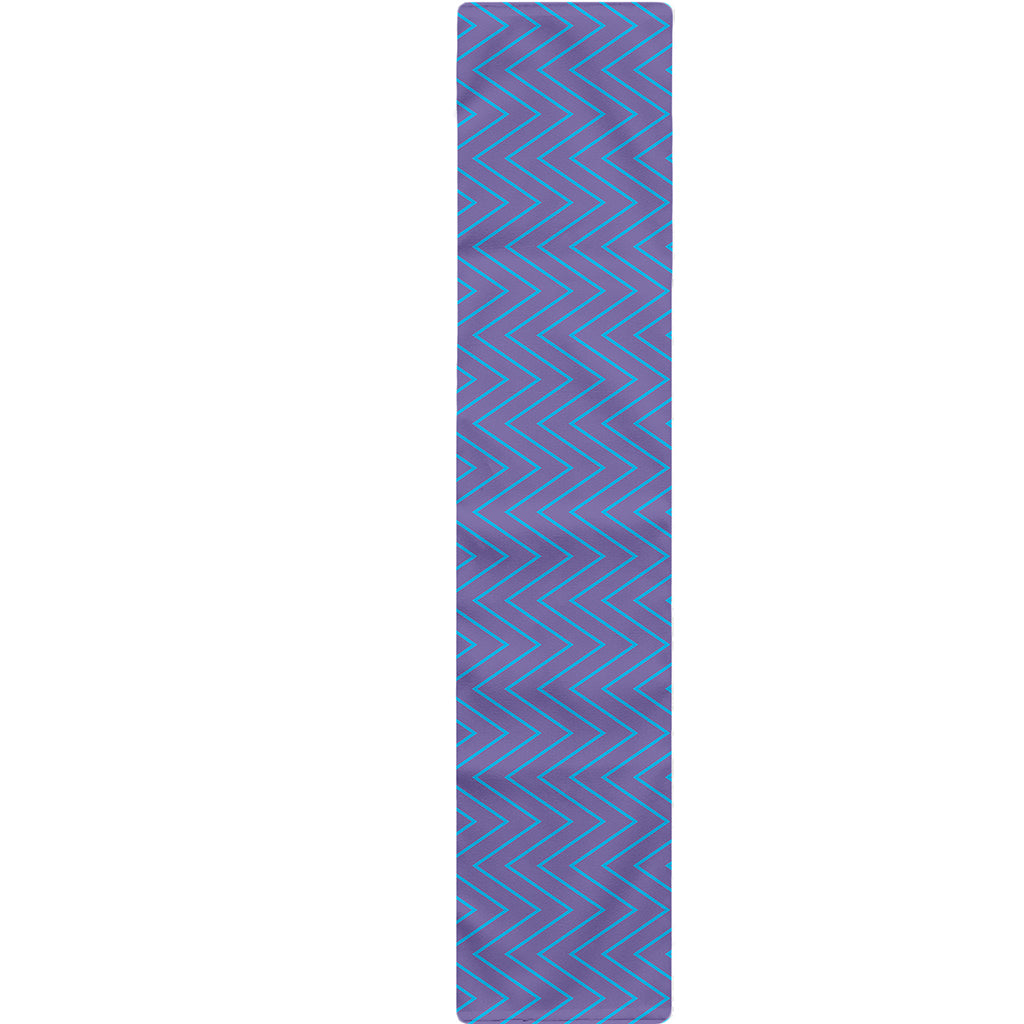 Blue And Purple Zigzag Pattern Print Table Runner