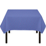 Blue And Purple Zigzag Pattern Print Tablecloth