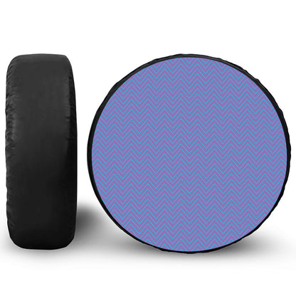 Blue And Purple Zigzag Pattern Print Tire Cover