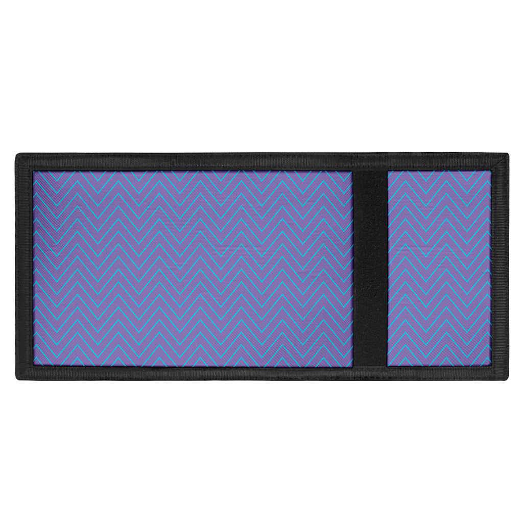 Blue And Purple Zigzag Pattern Print Trifold Wallet