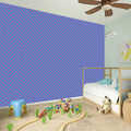 Blue And Purple Zigzag Pattern Print Wall Sticker
