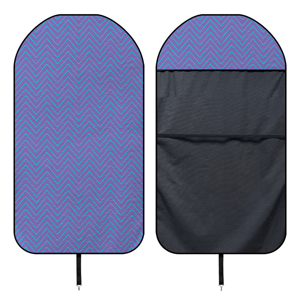 Blue And Purple Zigzag Pattern Print Waterproof Car Seat Cover