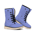 Blue And Purple Zigzag Pattern Print Winter Boots