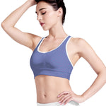 Blue And Purple Zigzag Pattern Print Women's Sports Bra