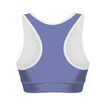 Blue And Purple Zigzag Pattern Print Women's Sports Bra