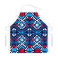 Blue And Red Aztec Pattern Print Adjustable Apron