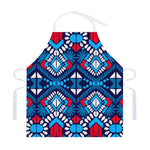 Blue And Red Aztec Pattern Print Adjustable Apron