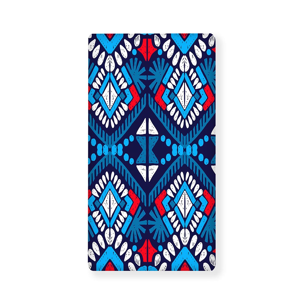 Blue And Red Aztec Pattern Print Baby Crib Sheet