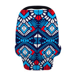 Blue And Red Aztec Pattern Print Baby Seat Cover