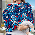 Blue And Red Aztec Pattern Print Baby Seat Cover