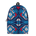 Blue And Red Aztec Pattern Print School Backpack
