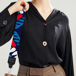 Blue And Red Aztec Pattern Print Bag Strap