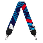 Blue And Red Aztec Pattern Print Bag Strap