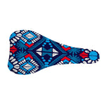 Blue And Red Aztec Pattern Print Bicycle Seat Cover