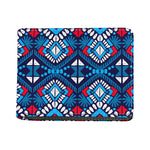 Blue And Red Aztec Pattern Print Bifold Wallet