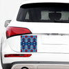 Blue And Red Aztec Pattern Print Car Sticker