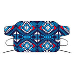Blue And Red Aztec Pattern Print Car Windshield Snow Cover