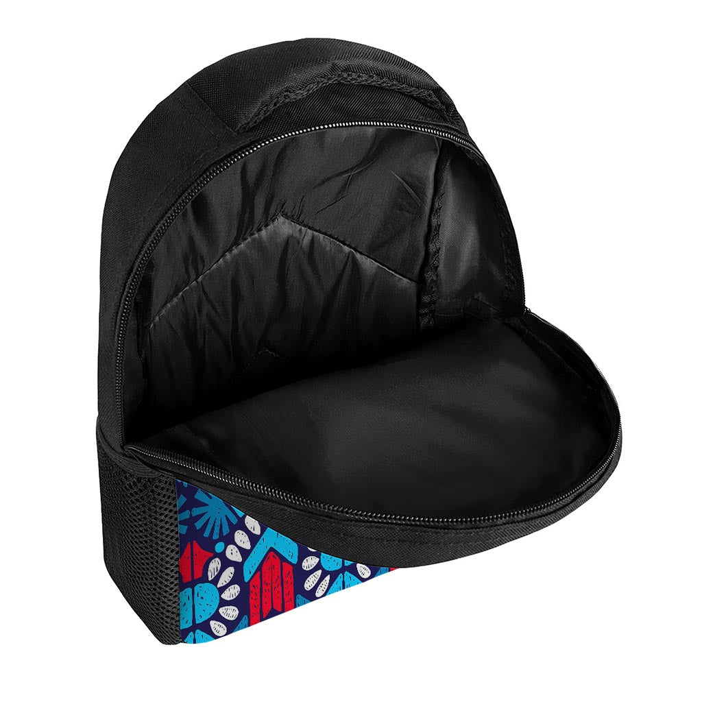 Blue And Red Aztec Pattern Print Casual Backpack
