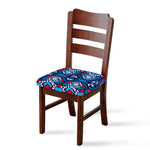 Blue And Red Aztec Pattern Print Chair Cushion Cover
