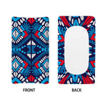 Blue And Red Aztec Pattern Print Changing Pad Cover